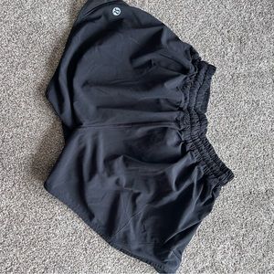Black lululemon high rise hottie hot shorts